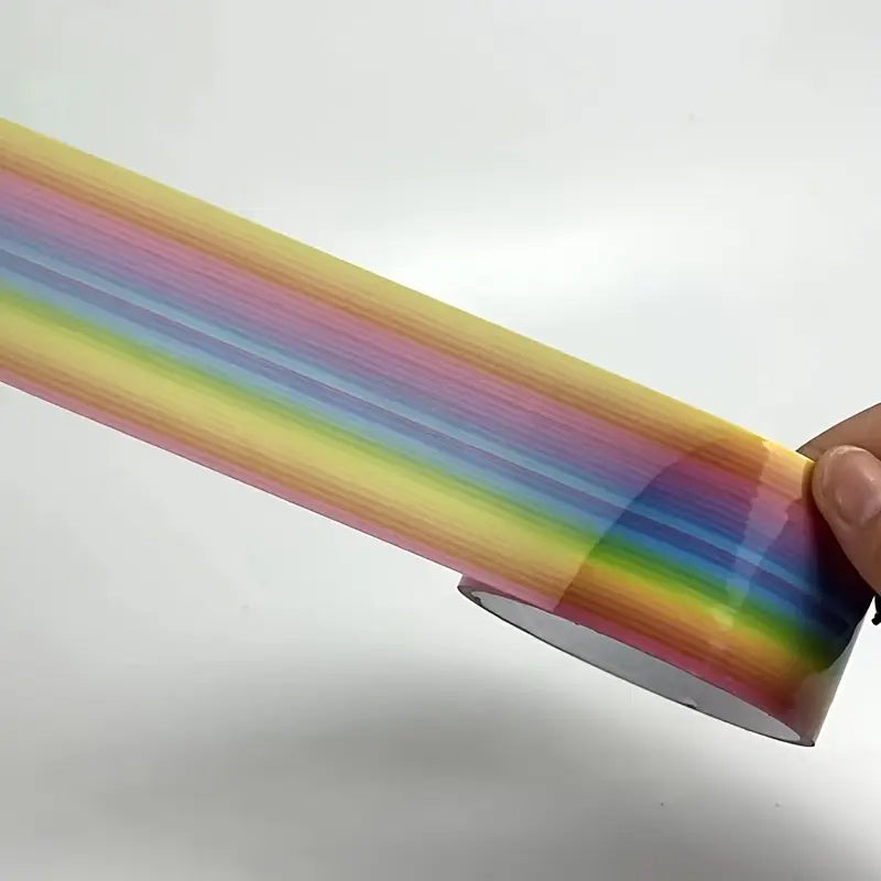 1Roll Rainbow Ball Tape Ice Transparent Crystal Adhesive Ball Tape Water Balloon Tape Freehand Drawing Adhesive Decompression Tape Ball
