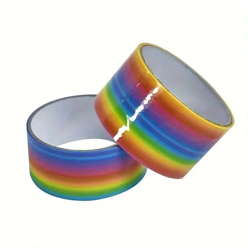 1Roll Rainbow Ball Tape Ice Transparent Crystal Adhesive Ball Tape Water Balloon Tape Freehand Drawing Adhesive Decompression Tape Ball